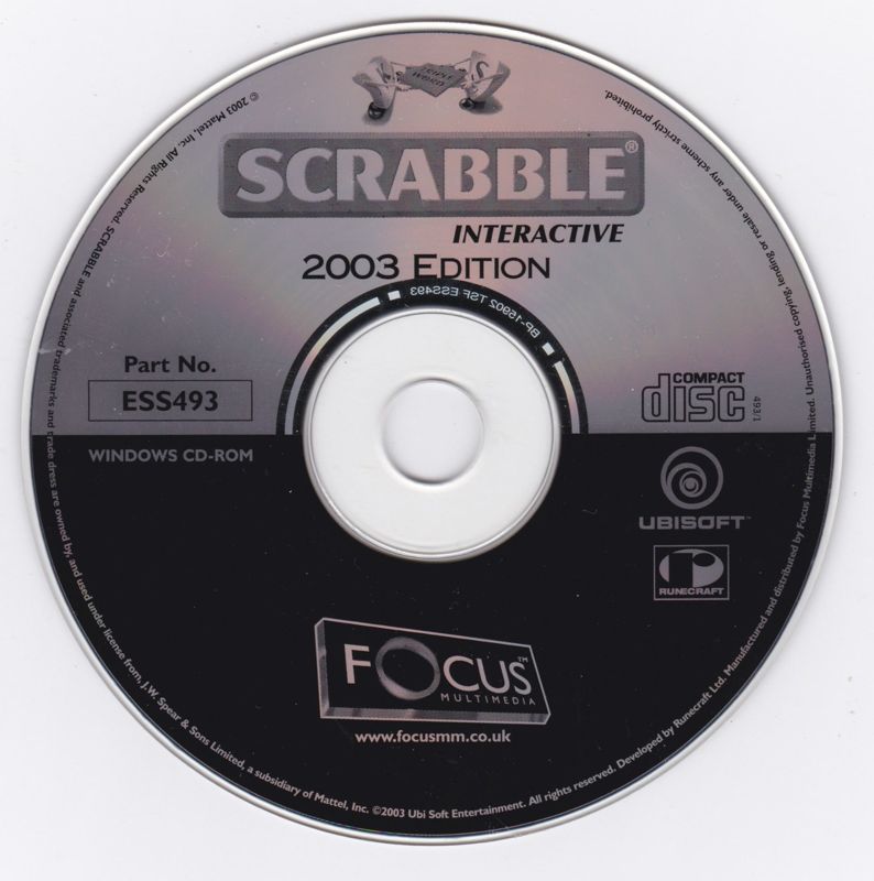 Media for Scrabble: 2003 Edition (Windows) (Ubisoft eXclusive release)