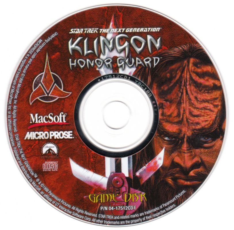 Media for Star Trek: The Next Generation - Klingon Honor Guard (Macintosh): Install Disc