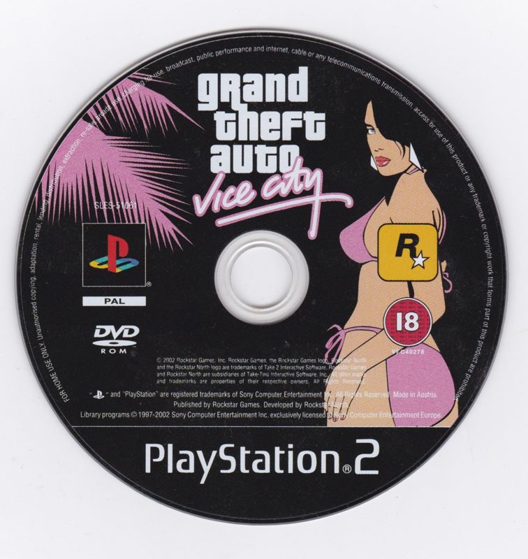 Media for Grand Theft Auto: Vice City (PlayStation 2) (BBFC rating release)