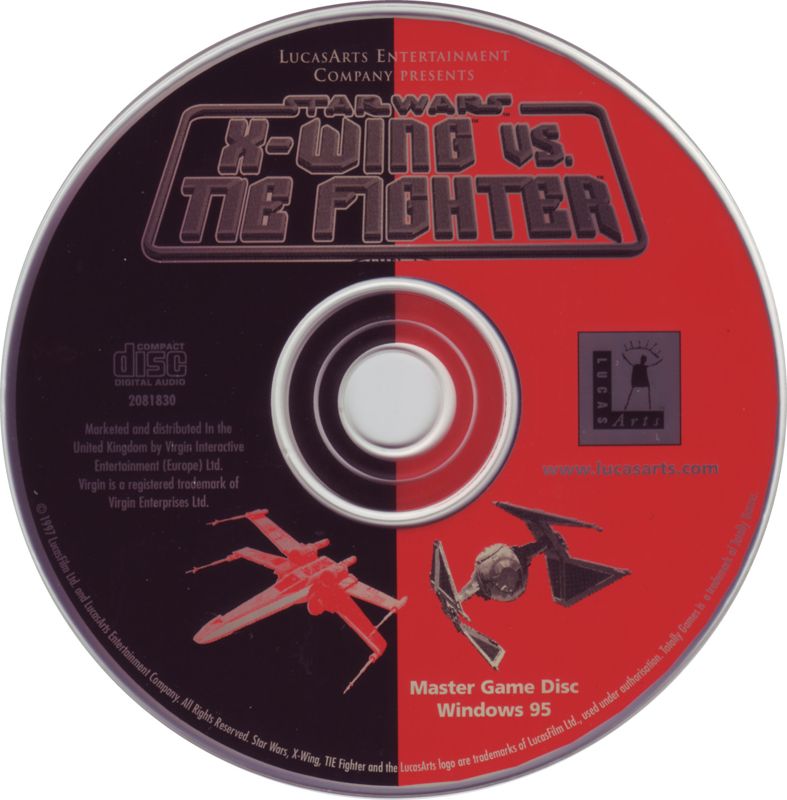 Media for Star Wars: X-Wing Vs. TIE Fighter (Windows): Master Game Disc