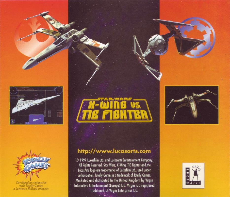 Other for Star Wars: X-Wing Vs. TIE Fighter (Windows): Jewel Case - Back