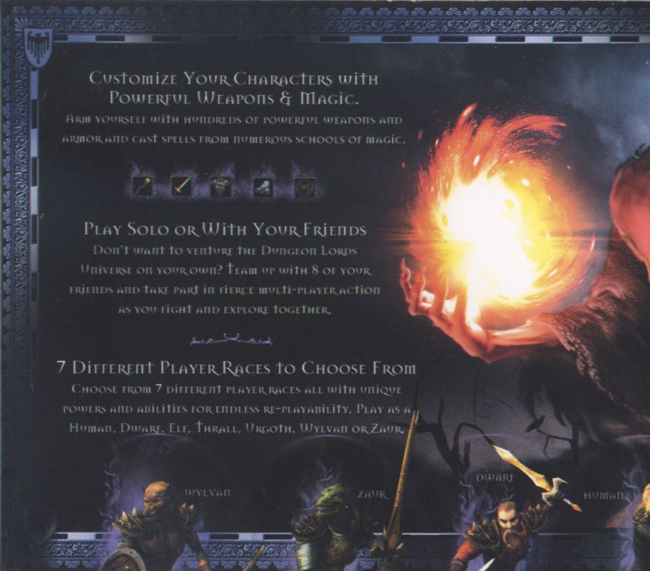 Inside Cover for Dungeon Lords: Collector's Edition (Windows) (Budget release): Left flap