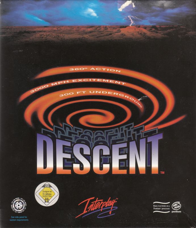 Front Cover for Descent (DOS) (CD-ROM Release)