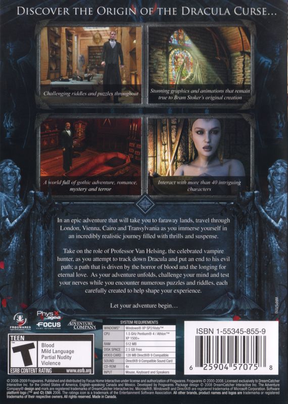 Other for Dracula: Origin (Windows): Keep Case - Back