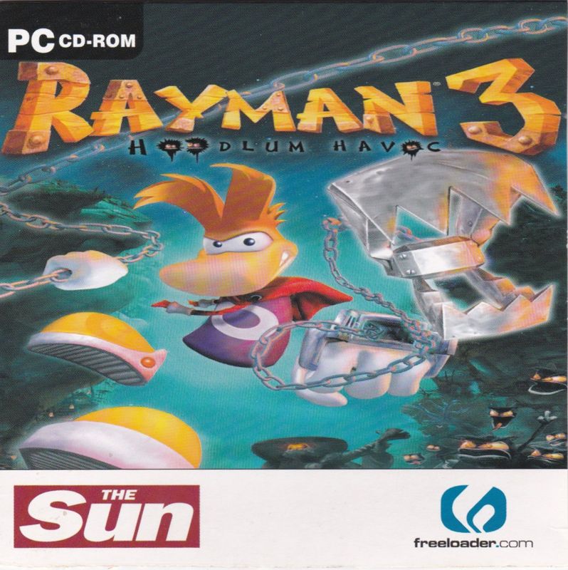 Front Cover for Rayman 3: Hoodlum Havoc (Windows) (In cardboard sleeve. Free with "The Sun" (UK) newspaper (2003))