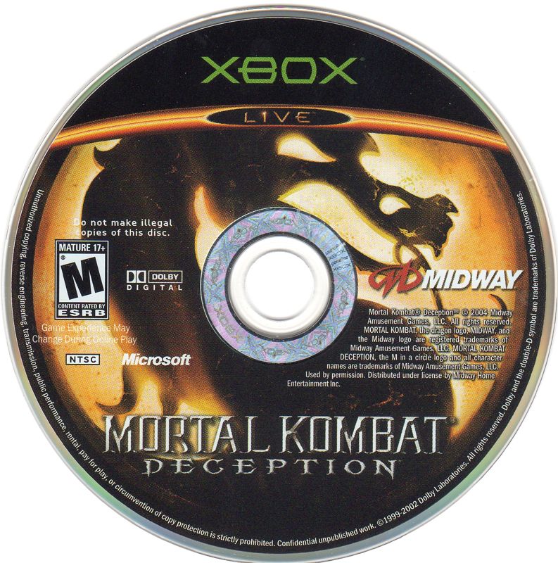 Media for Mortal Kombat: Deception (Xbox)