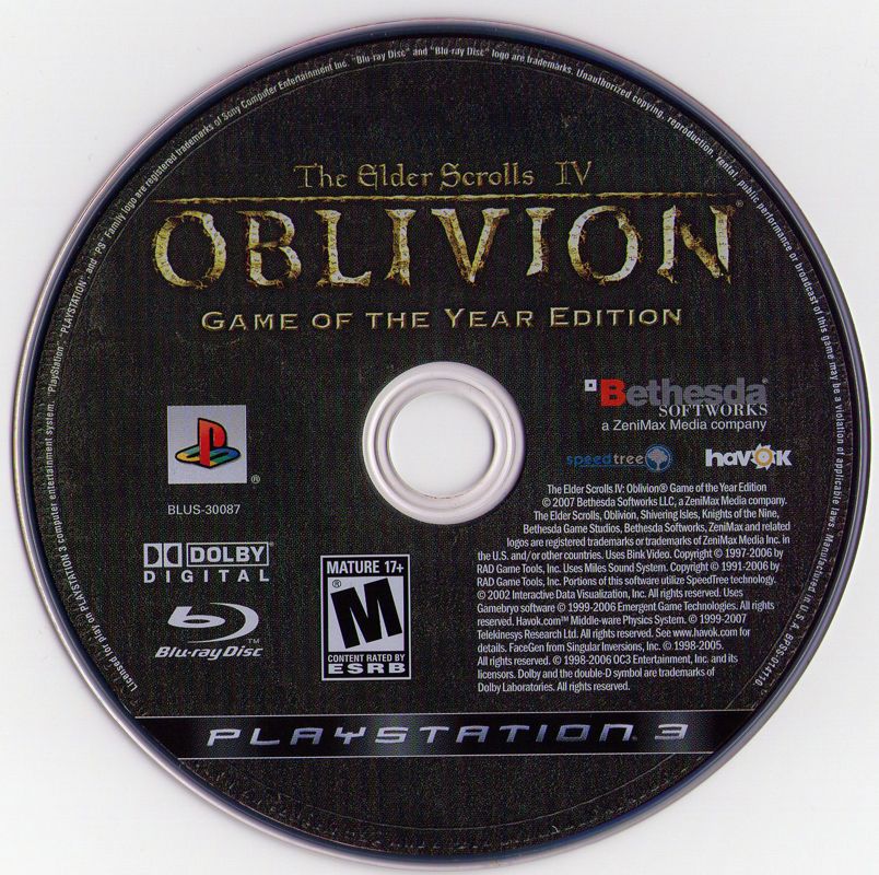 Media for The Elder Scrolls IV: Oblivion - Game of the Year Edition (PlayStation 3)