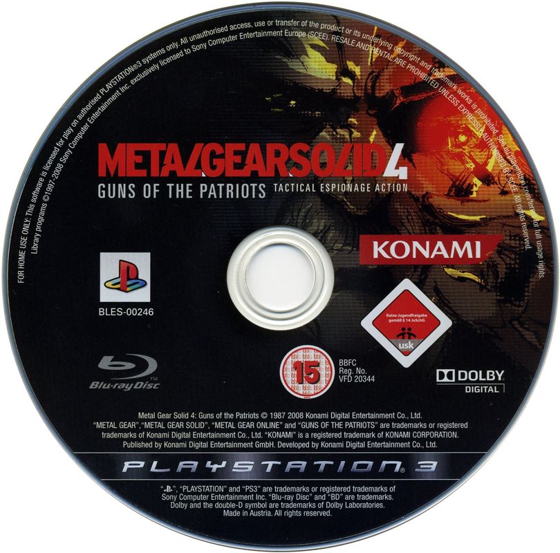 Media for Metal Gear Solid 4: Guns of the Patriots (Limited Edition) (PlayStation 3)