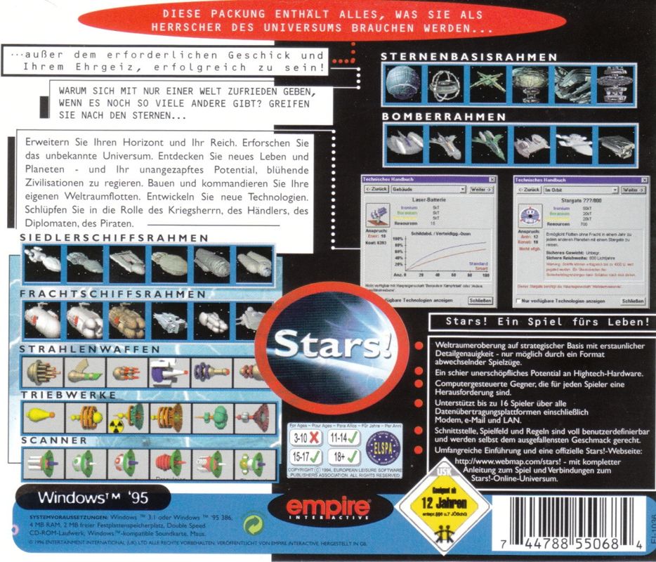 Other for Stars! (Windows and Windows 3.x): Jewel Case - Back