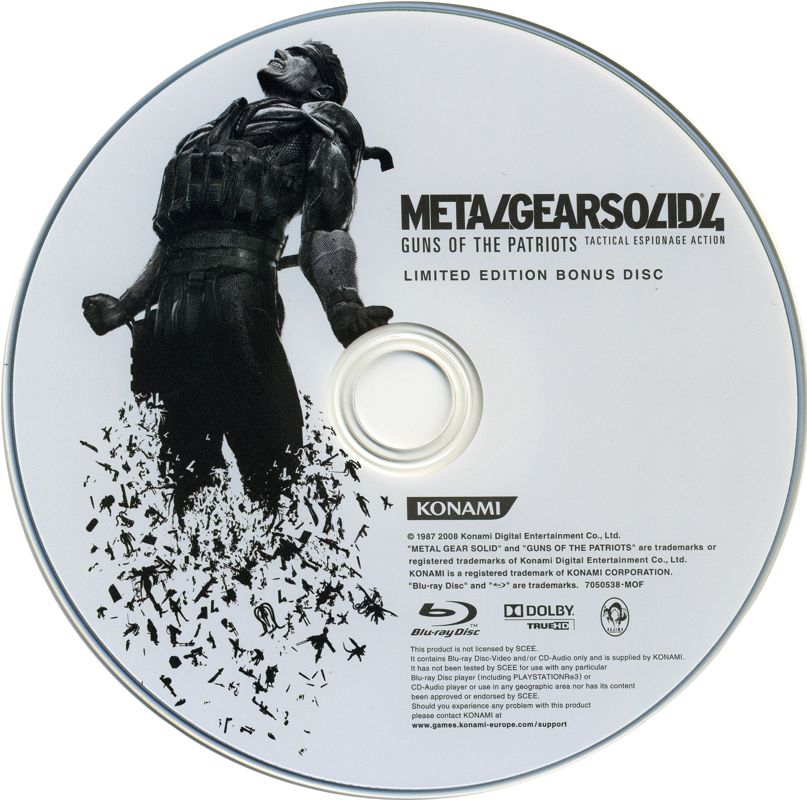 Extras for Metal Gear Solid 4: Guns of the Patriots (Limited Edition) (PlayStation 3): Bonus Disc