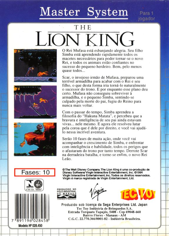 lion king master system