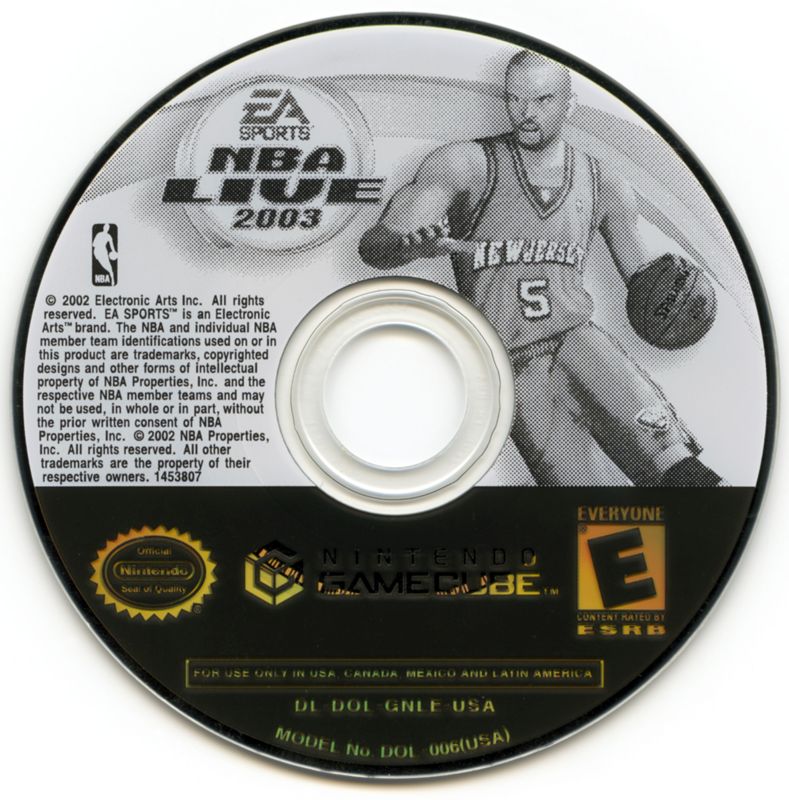 Media for NBA Live 2003 (GameCube)
