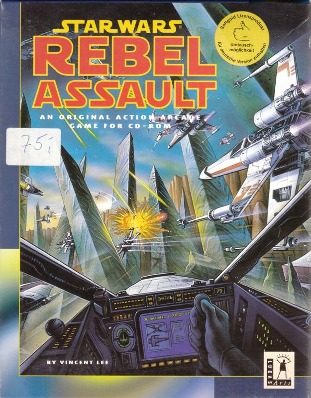 Front Cover for Star Wars: Rebel Assault (DOS) (1st German box release (German manuals))