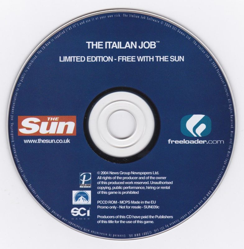 Media for The Italian Job (Windows) (2004 "The Sun" (UK) newspaper covermount (contains 8 of 12 levels.))