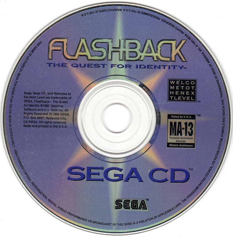 Media for Flashback: The Quest for Identity (SEGA CD)