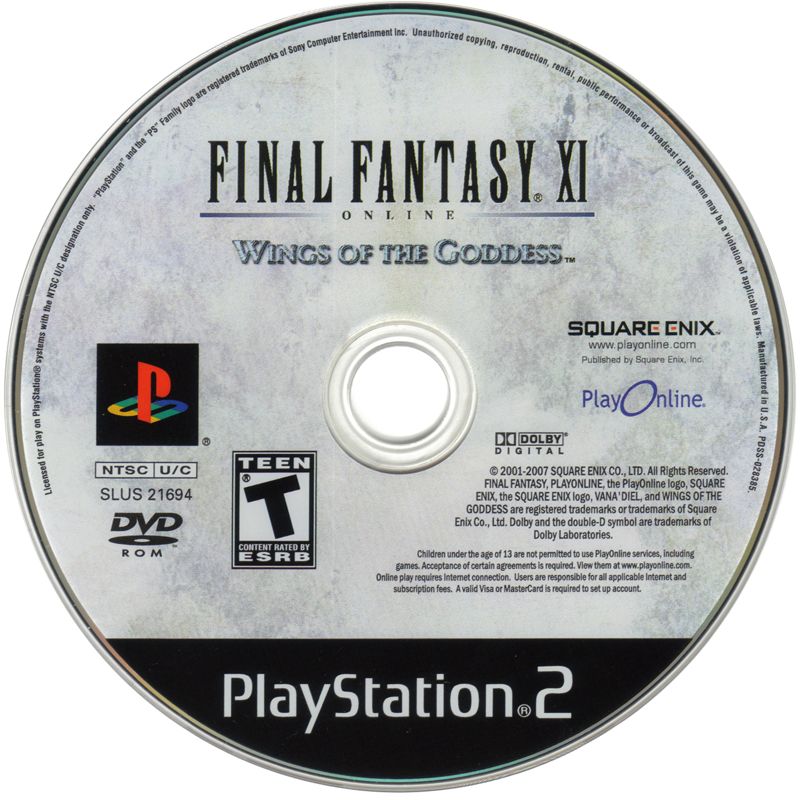 Media for Final Fantasy XI Online: Wings of the Goddess (PlayStation 2)