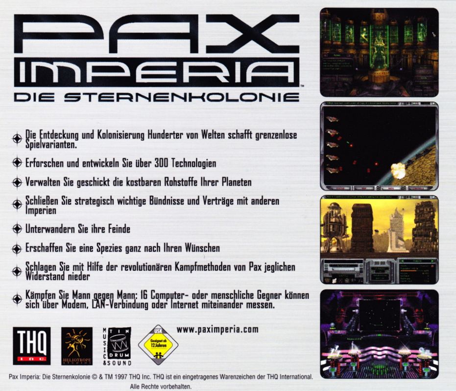 Other for Pax Imperia: Eminent Domain (Windows) (Soft Price release): Jewel Case - Back