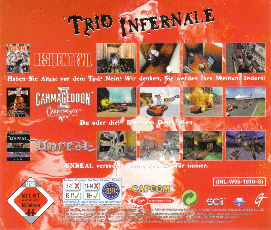 Other for Trio Infernale (Windows): Jewel Case - Back