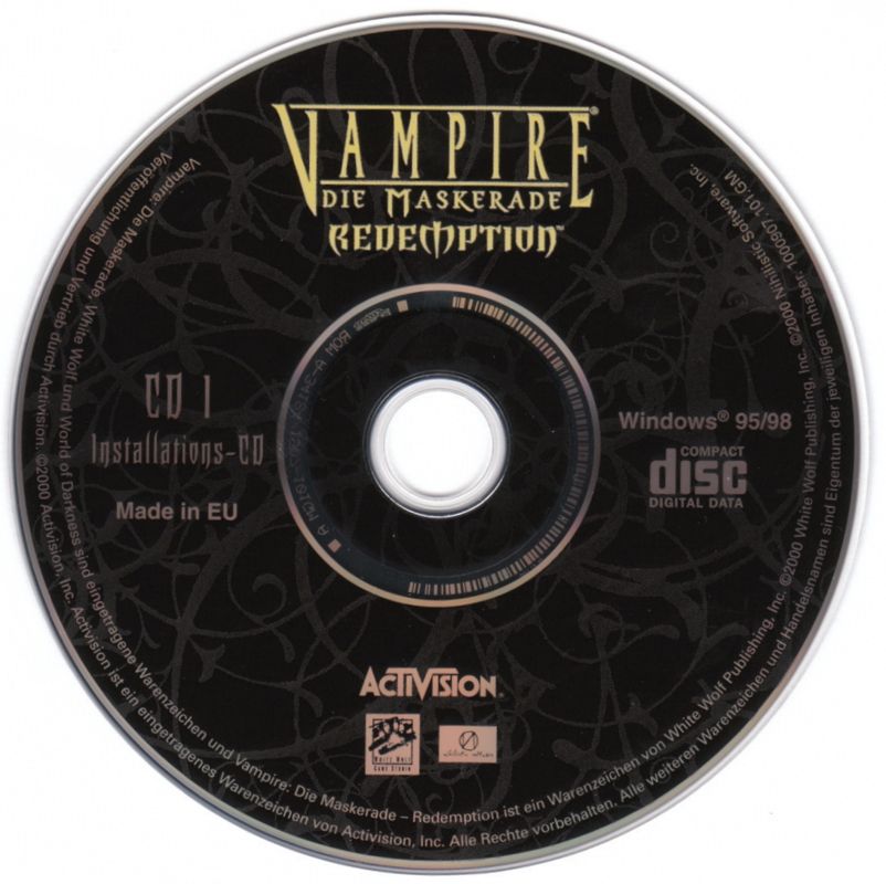 Media for Vampire: The Masquerade - Redemption (Windows): Game Disc