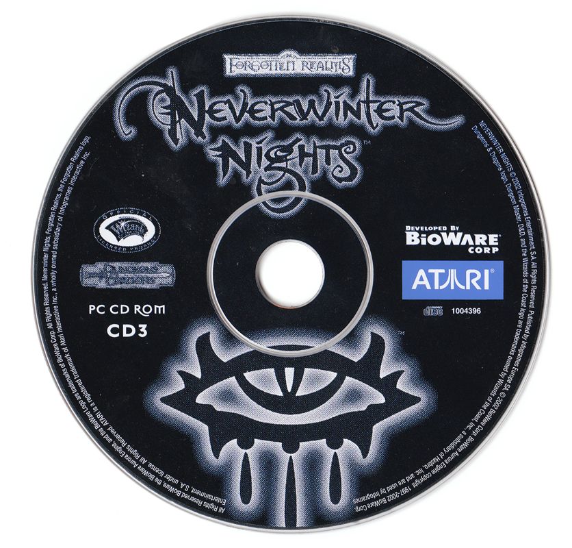 Media for Neverwinter Nights: Gold (Windows): Disc 3