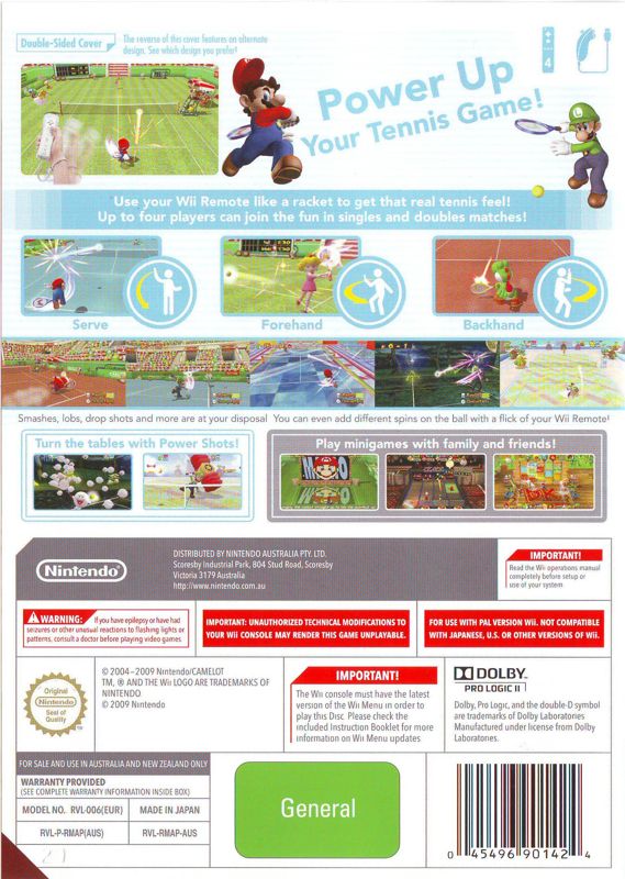 Mario Power Tennis Cover Or Packaging Material Mobygames 3954