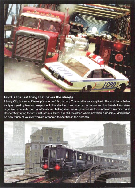 Inside Cover for Grand Theft Auto IV (Windows): Left Flap