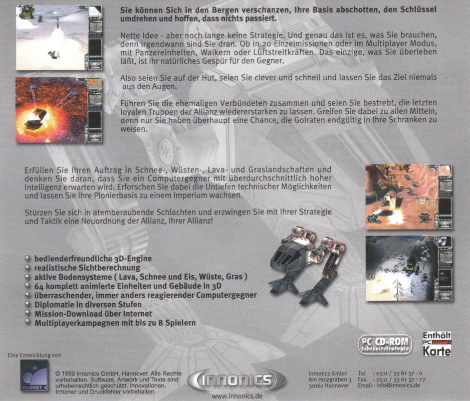 Other for Thandor: The Invasion (Windows): Jewel Case - Back