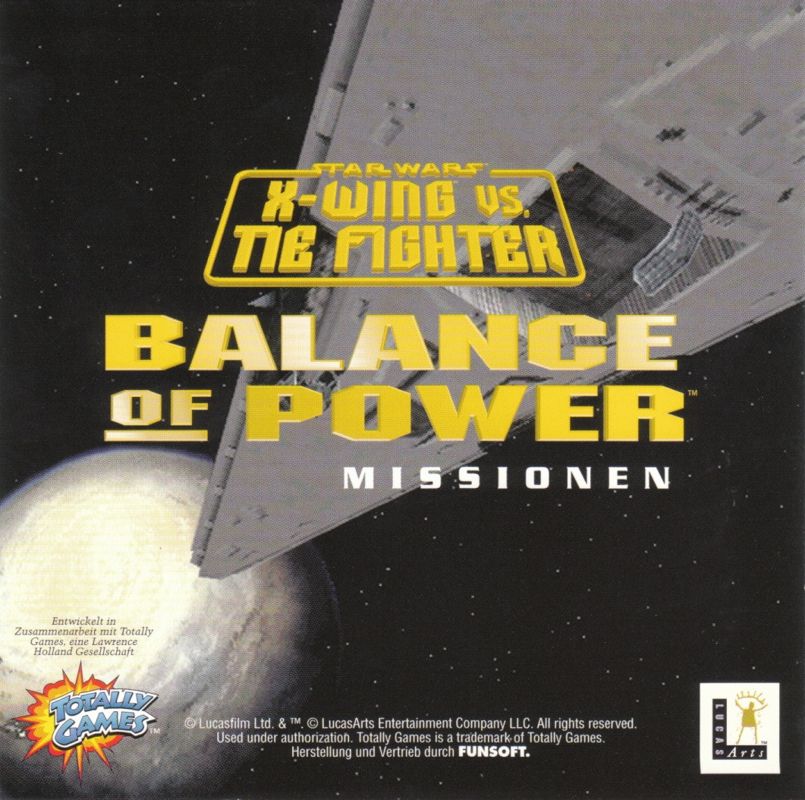 Other for Star Wars: X-Wing Vs. TIE Fighter - Balance of Power Campaigns (Windows): Jewel Case - Front Inlay