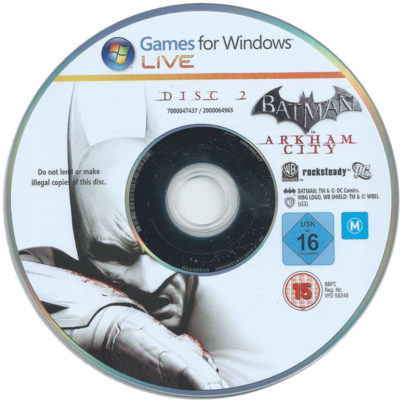Media for Batman: Arkham City (Windows): Disc 2