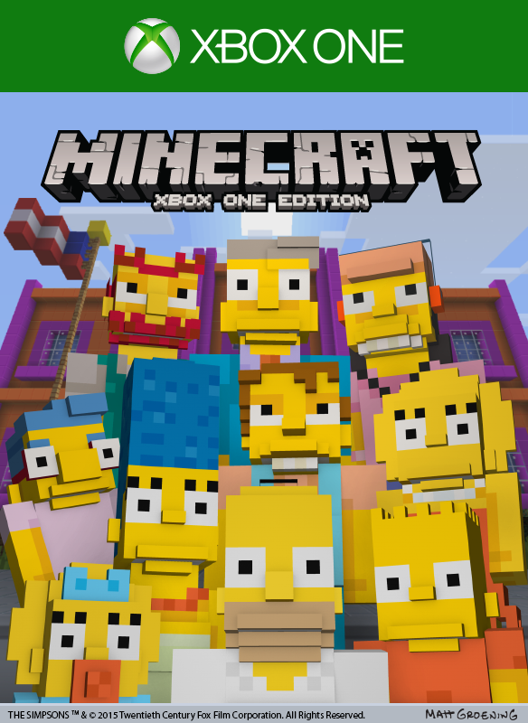 Front Cover for Minecraft: PlayStation 4 Edition - The Simpsons Skin Pack (Xbox One) (Download release)