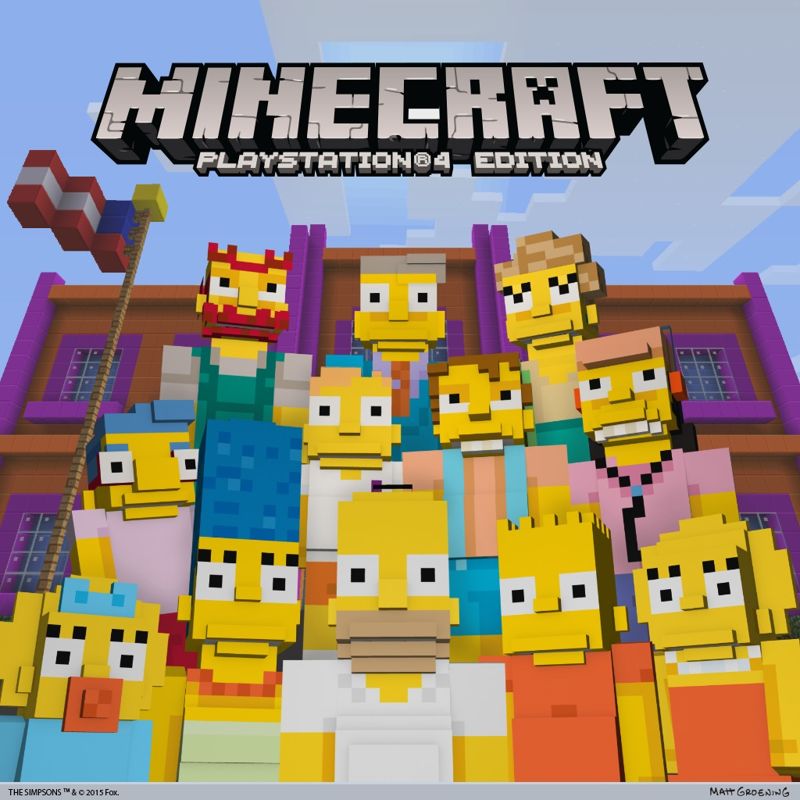 Front Cover for Minecraft: PlayStation 4 Edition - The Simpsons Skin Pack (PlayStation 4) (PSN release)