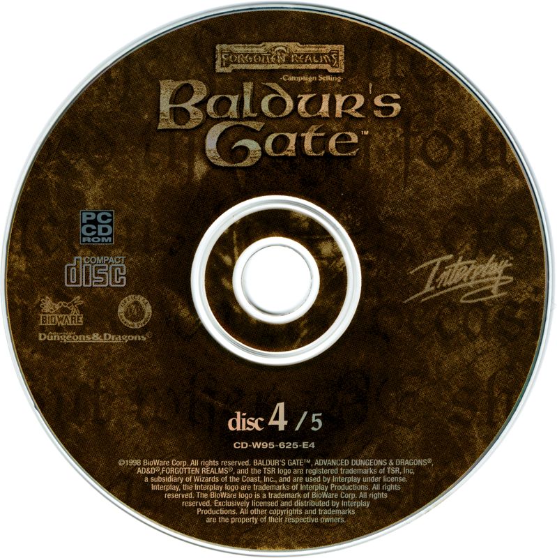 Media for Baldur's Gate (Windows): Disc 4