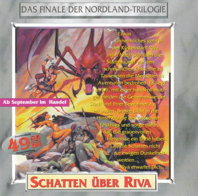 Inside Cover for Realms of Arkania: Blade of Destiny (DOS): Left Inlay
