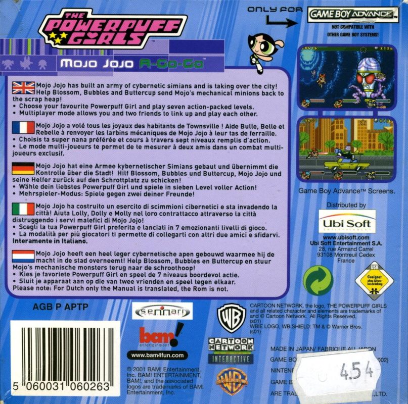 The Powerpuff Girls: Mojo Jojo A-go-go Cover Or Packaging Material 