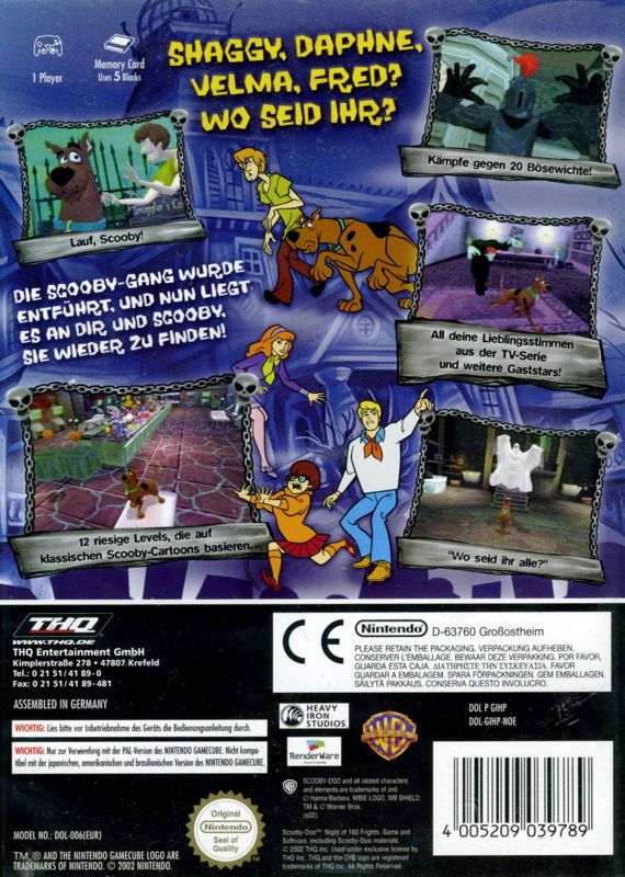 Scooby Doo Night Of 100 Frights Cover Or Packaging Material Mobygames