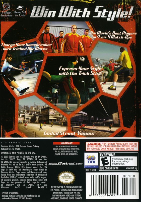 Back Cover for FIFA Street (GameCube)