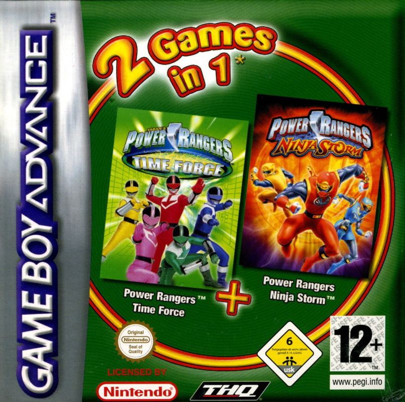 Front Cover for 2 Games in 1: Power Rangers: Time Force / Power Rangers: Ninja Storm (Game Boy Advance)