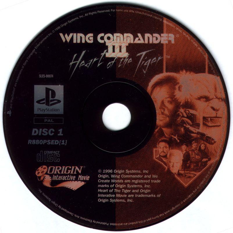 Media for Wing Commander III: Heart of the Tiger (PlayStation): Disc 1/4