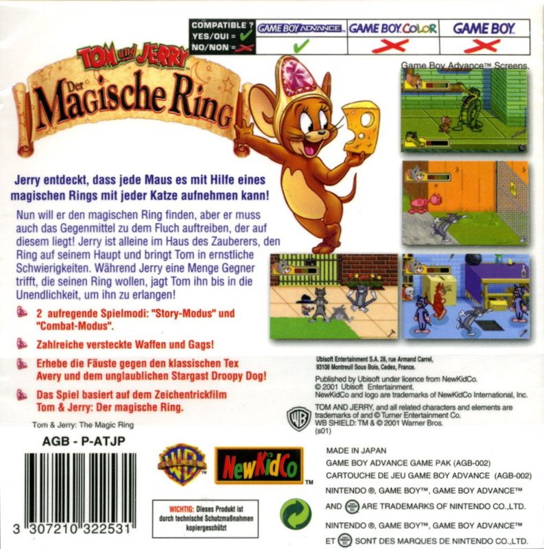 Onhandig Gebruikelijk Migratie Tom and Jerry: The Magic Ring cover or packaging material - MobyGames