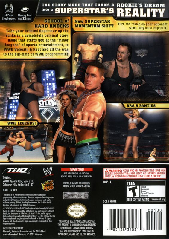 Back Cover for WWE Day of Reckoning (GameCube)