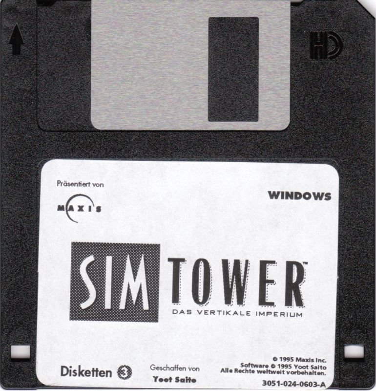 Media for SimTower: The Vertical Empire (Windows 3.x) (3.5" floppy disk release): Disk 3/3