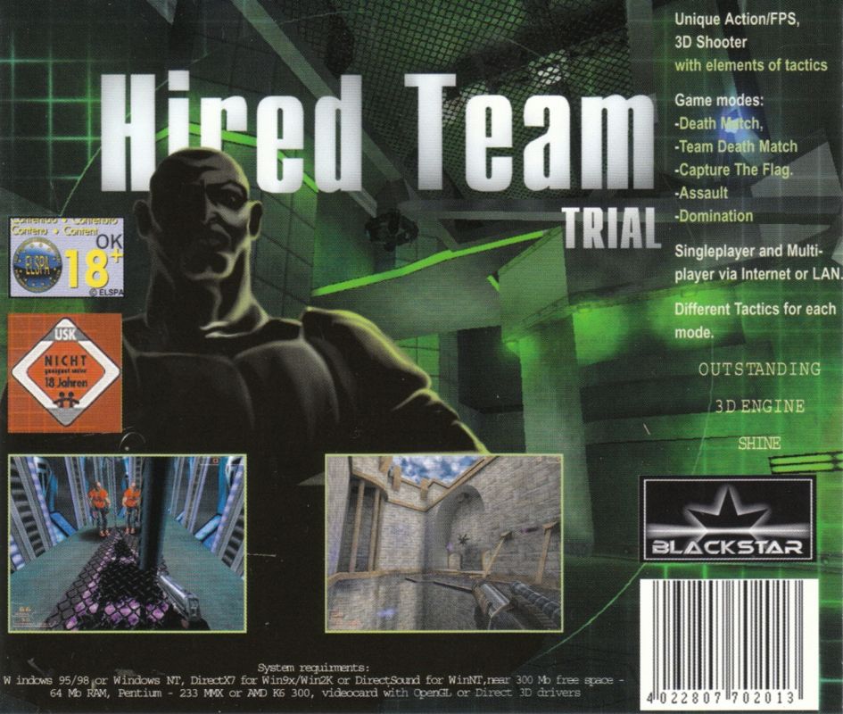 Other for Hired Team: Trial Gold (Windows): Jewel Case - Back