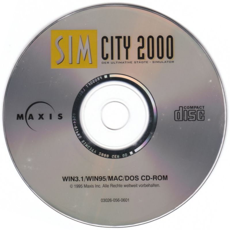 Media for SimCity 2000 (DOS and Macintosh and Windows and Windows 3.x)