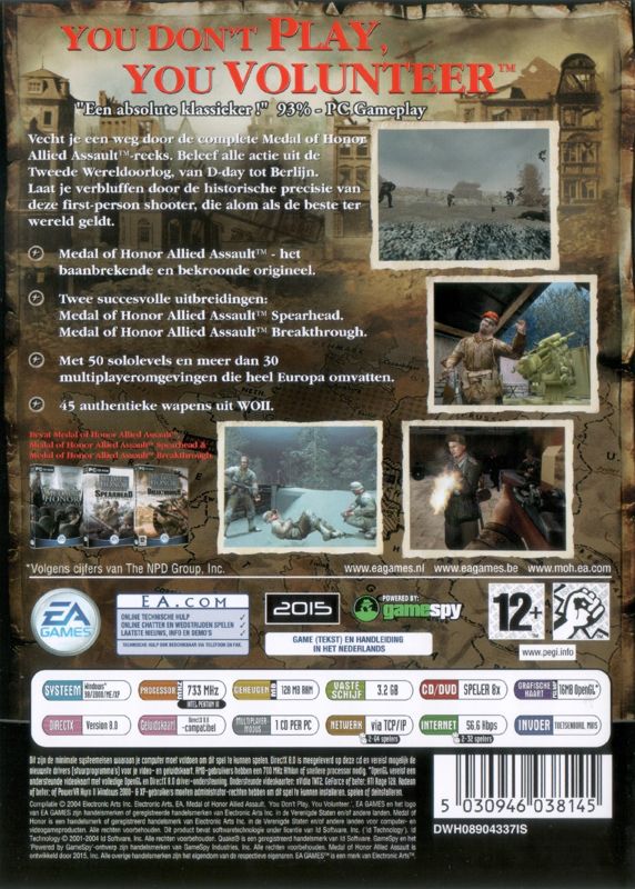 Back Cover for Medal of Honor: Allied Assault - War Chest (Windows)