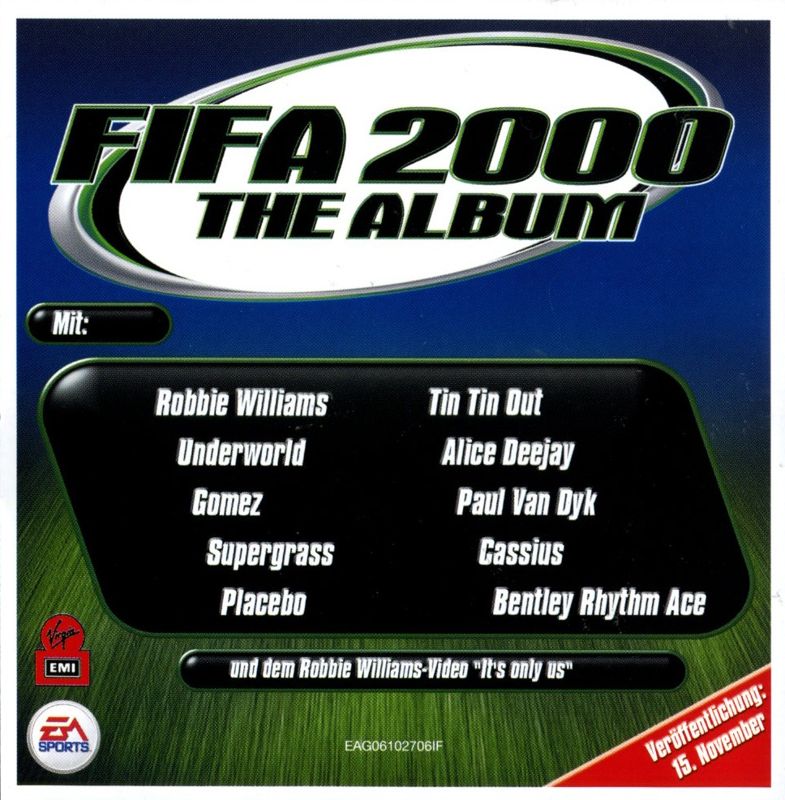 Inside Cover for FIFA 2000: Major League Soccer (PlayStation): Left