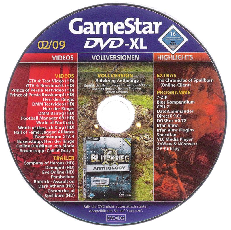 Media for Blitzkrieg: Anthology (Windows) (GameStar XL 02/2009 covermount)