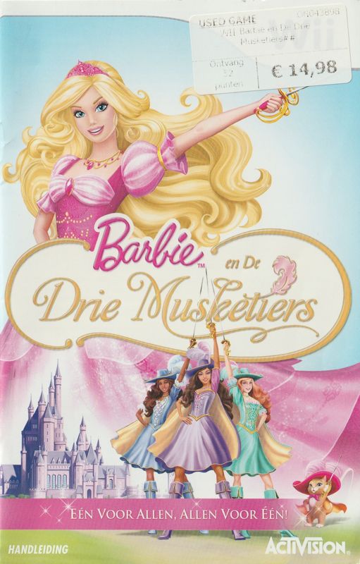 Manual for Barbie and the Three Musketeers (Wii): Front