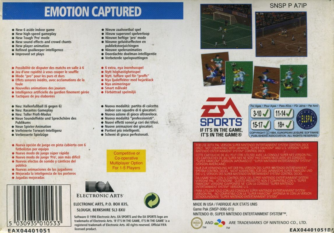 FIFA Soccer 97 cover or packaging material - MobyGames