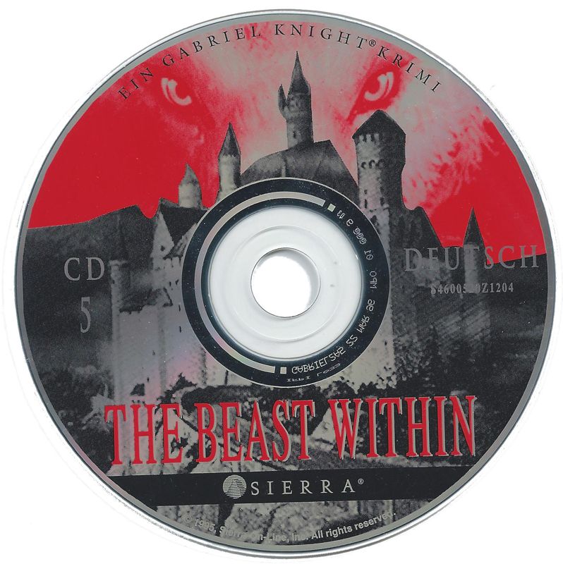 Media for The Beast Within: A Gabriel Knight Mystery (DOS and Windows and Windows 3.x): Disc 5/6