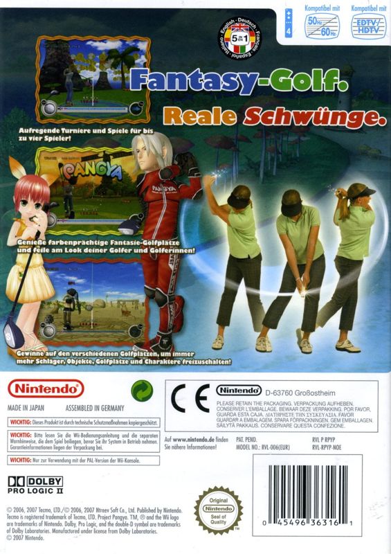 Back Cover for Super Swing Golf (Wii)